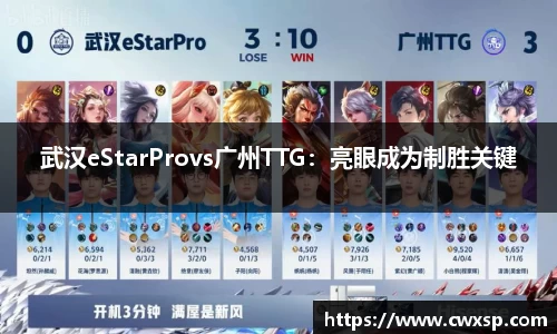 武汉eStarProvs广州TTG：亮眼成为制胜关键